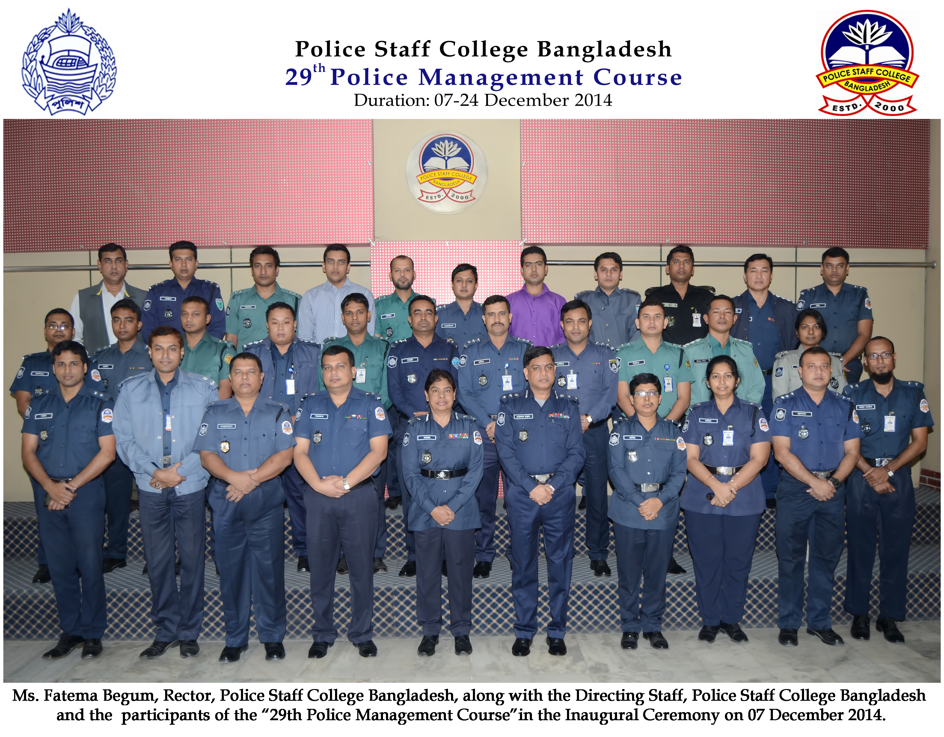 Participant of 29th Police Management Course. 